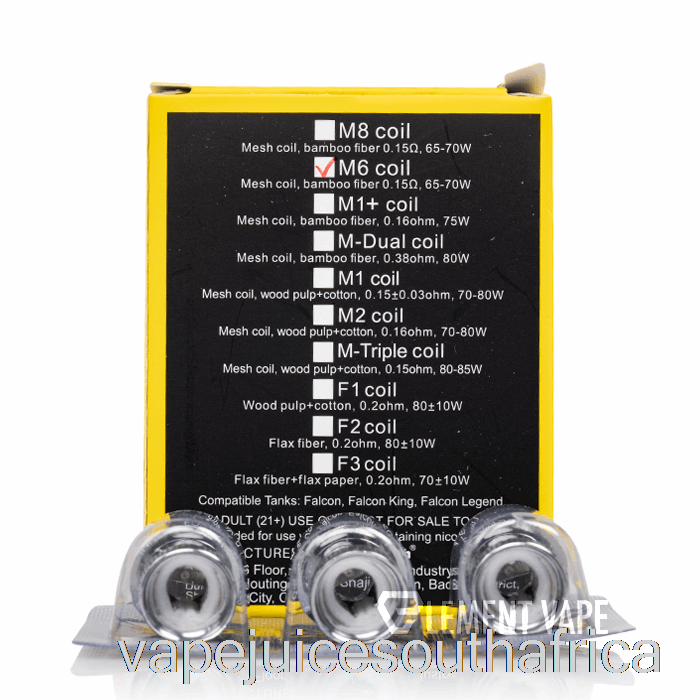 Vape Juice South Africa Horizon Falcon Replacement Coils 0.15Ohm M6 Mesh Coils